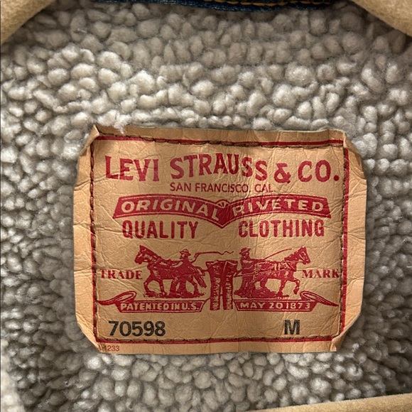 Levi's Blue Sherpa-Lined Denim Jacket - Picture 2 of 5